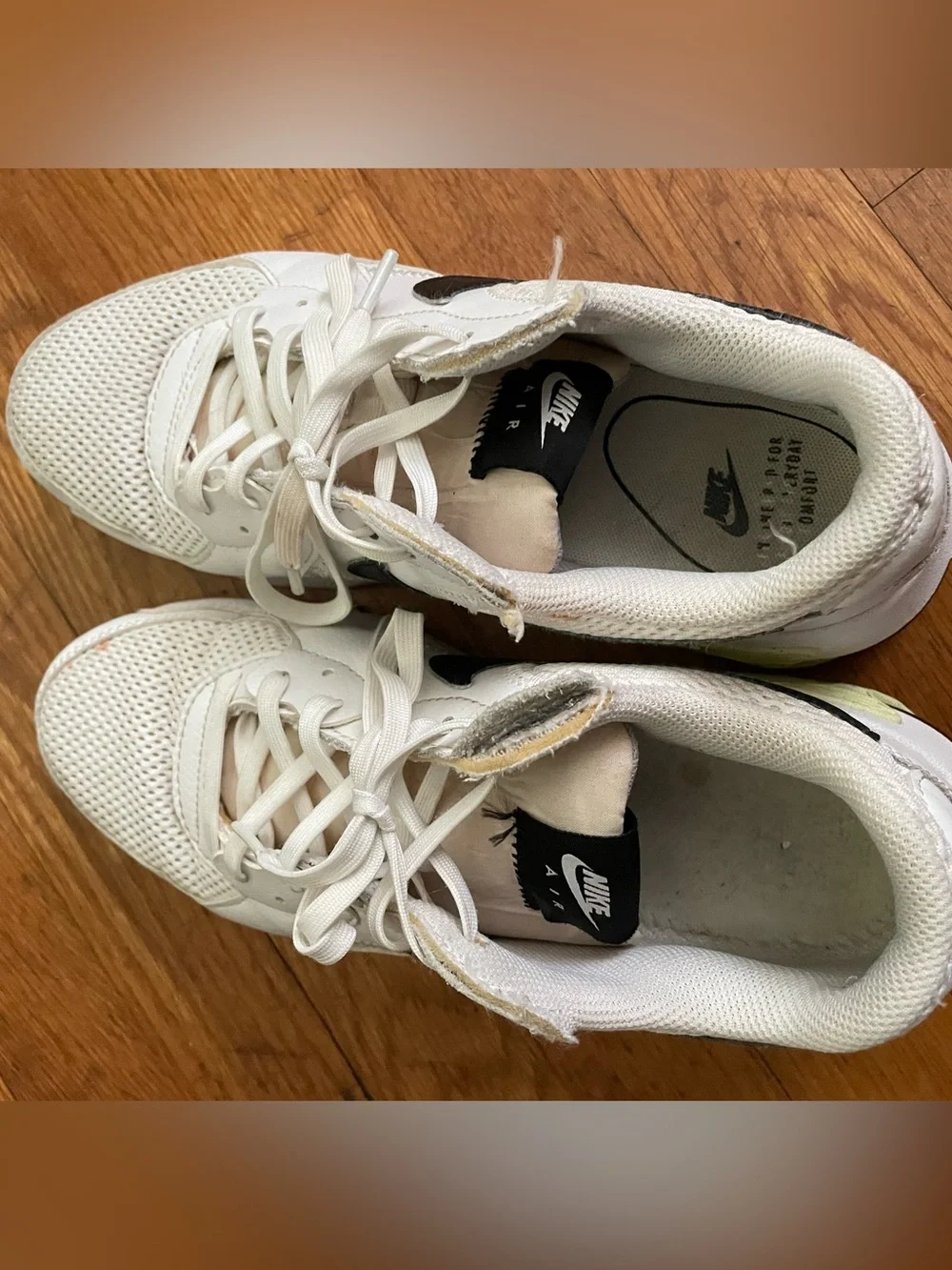 Nike Air White and Black Low-Top Sneakers